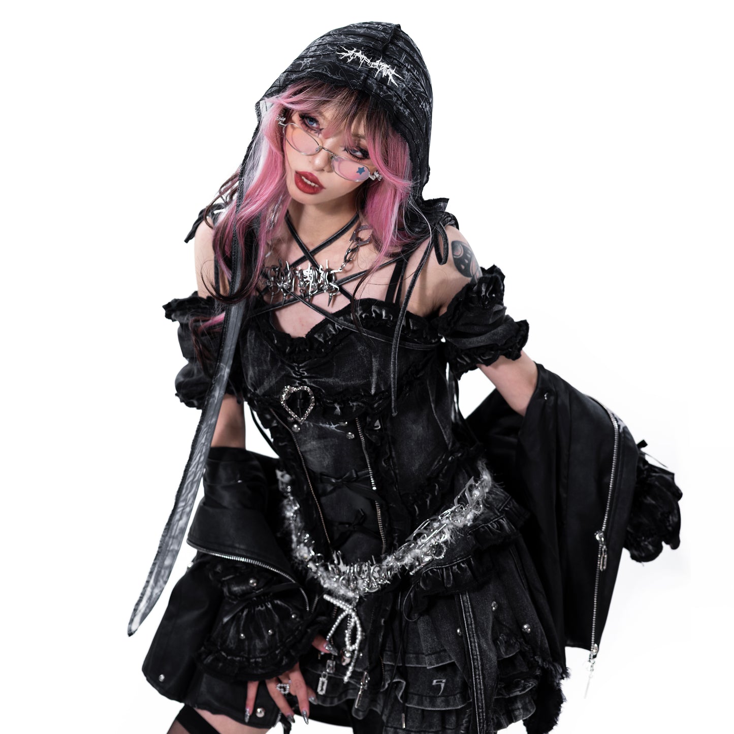 KURO PUNK PRINCESS DRESS - WASHED BLACK (PRE-ORDER)