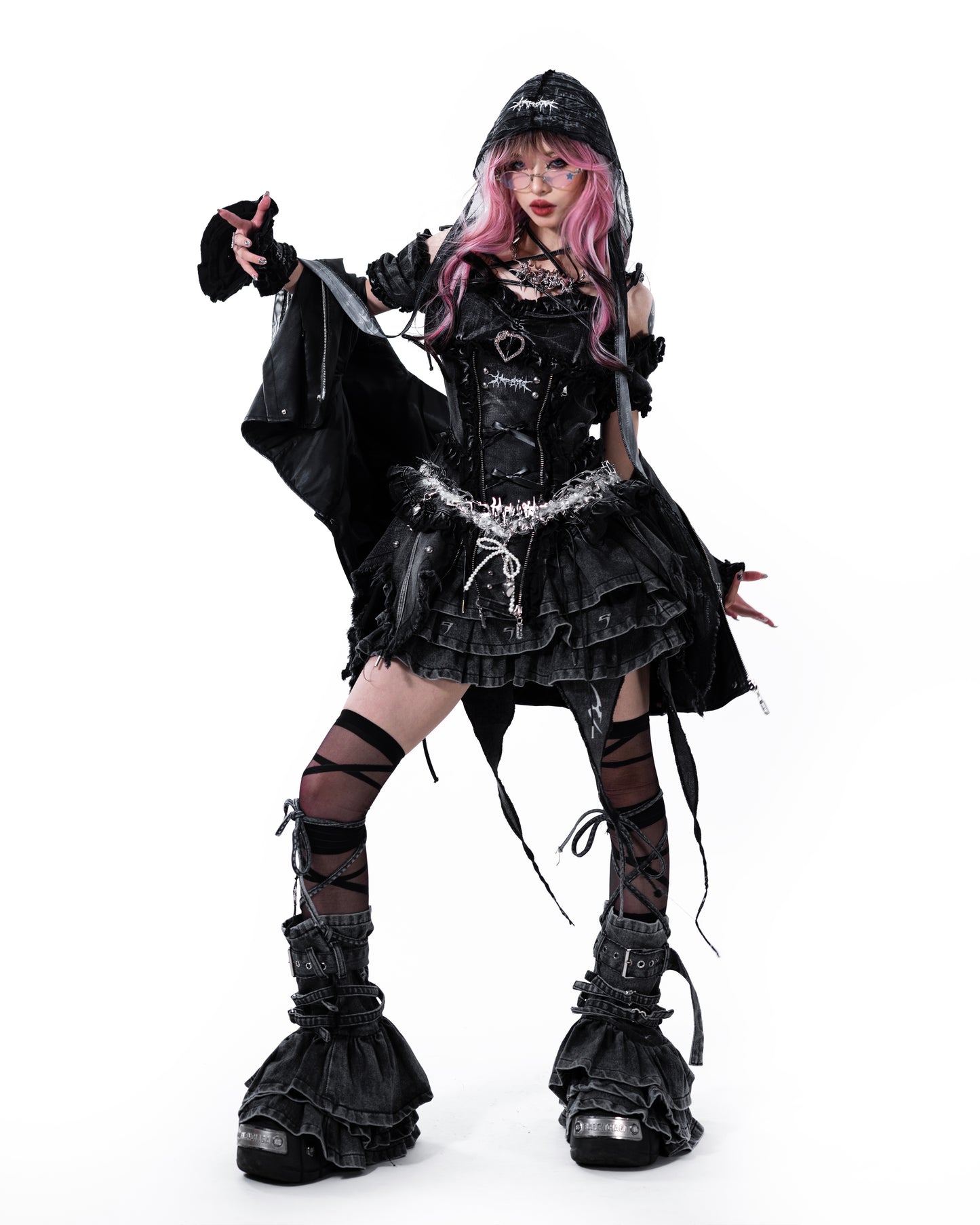 KURO PUNK PRINCESS DRESS - WASHED BLACK (PRE-ORDER)