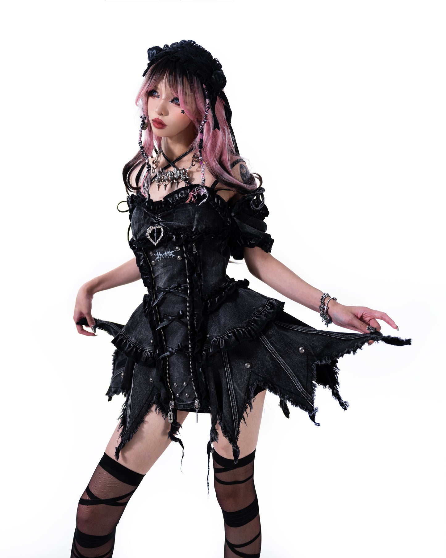 KURO PUNK PRINCESS DRESS - WASHED BLACK (PRE-ORDER)