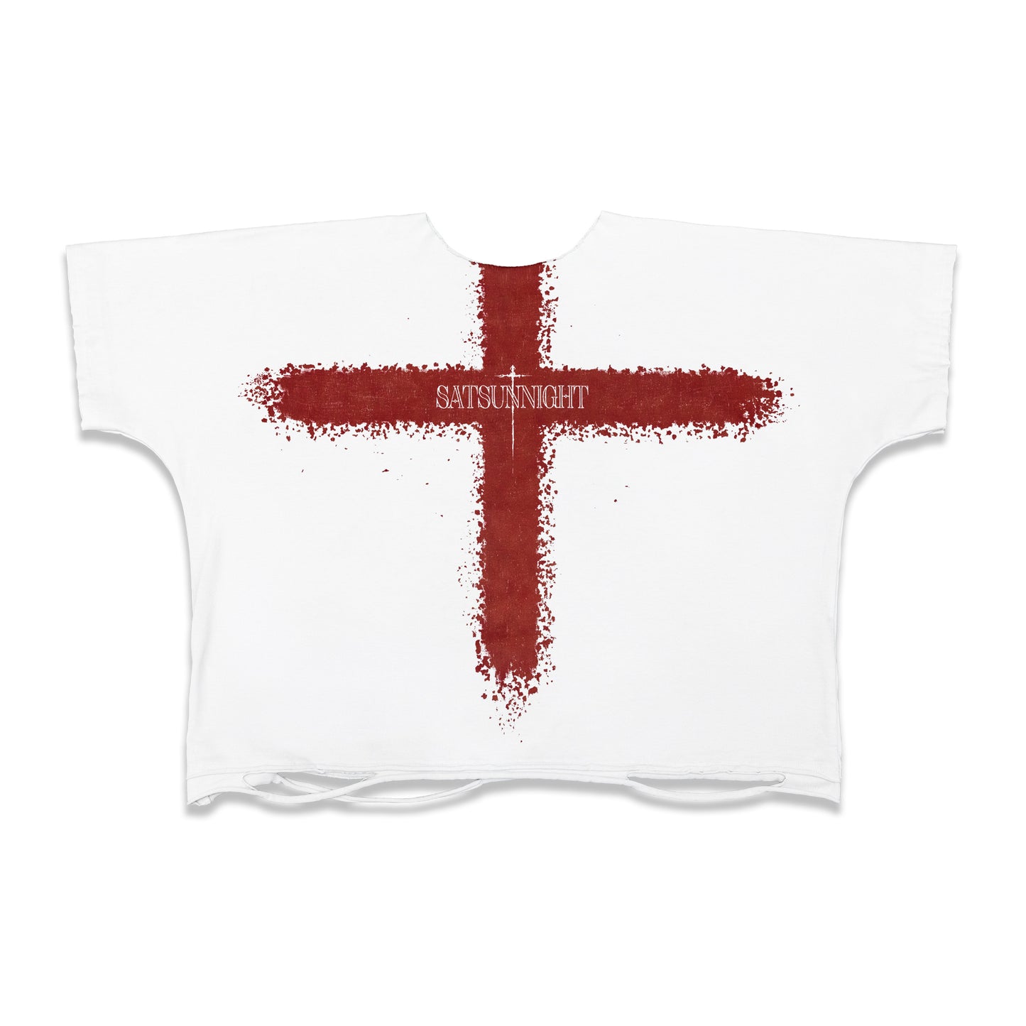 SSN V.06 <LOST PEACE CROSS> BOTH SIDES T-SHIRT - WHITE