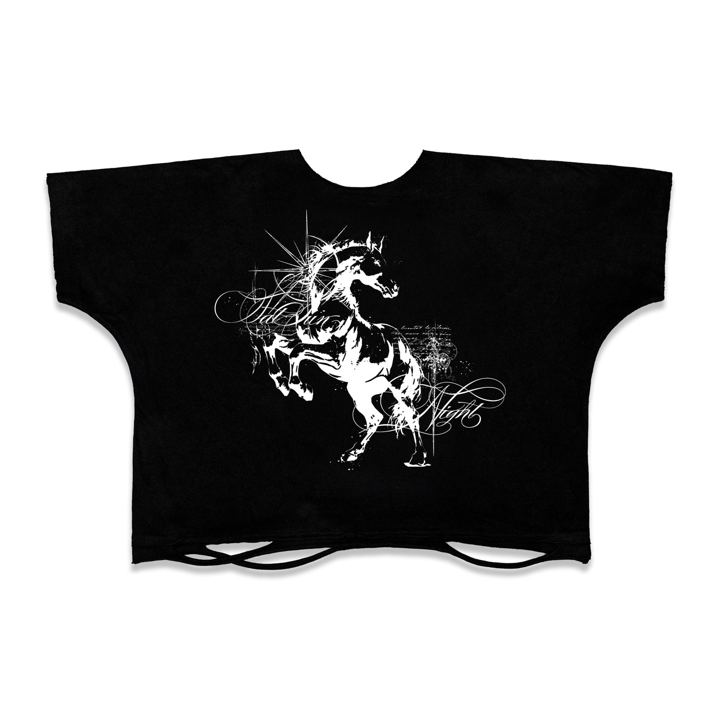 SSN V.06 <LOST HORSE> BOTH SIDES T-SHIRT - BLACK