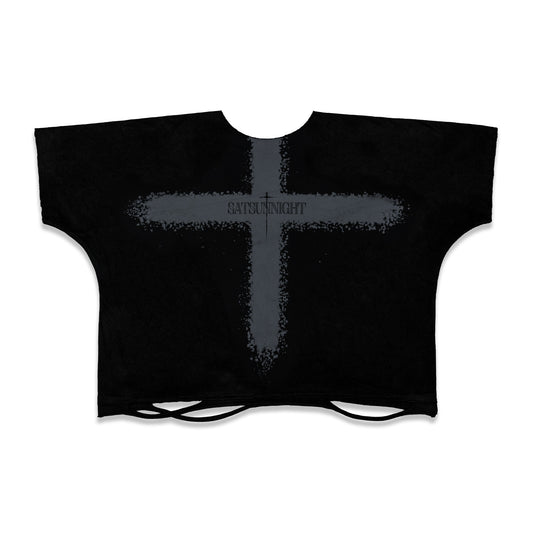 SSN V.06 <LOST PEACE CROSS> BOTH SIDES T-SHIRT - BLACK