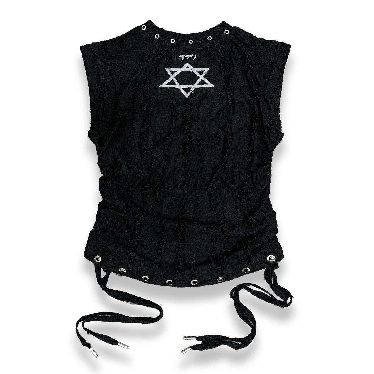 <DEVIL^ANGEL FRIENDSHIP> GRUNGE TANK - BLACK(NEW COLOR)