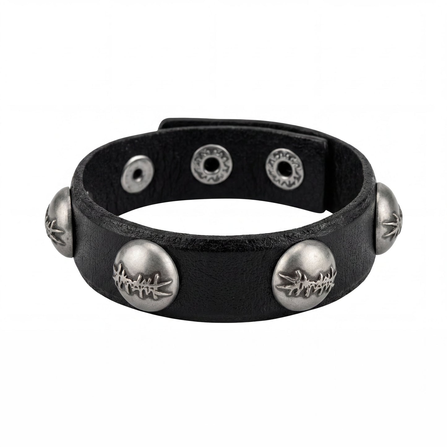 <SSN> LOGO METAL LEATHER STRAP