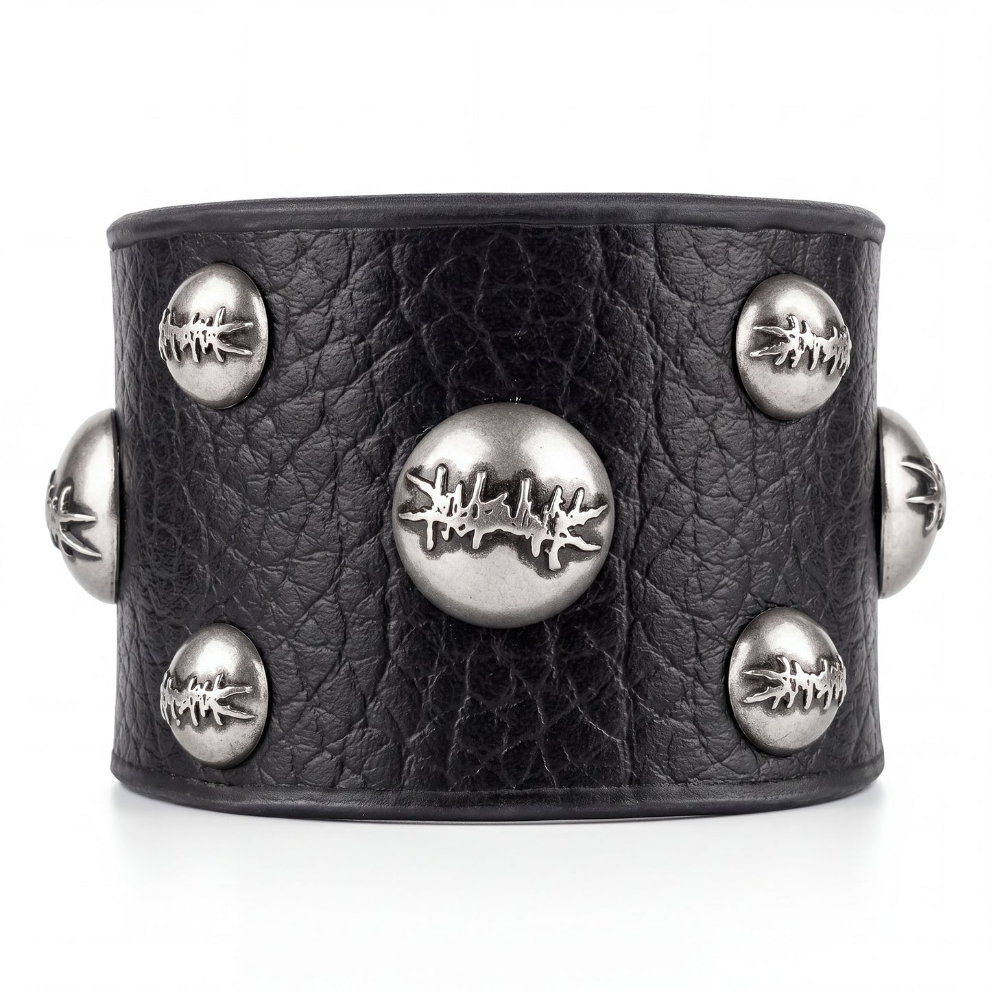 <SSN> DOUBLE LOGO METAL LEATHER STRAP