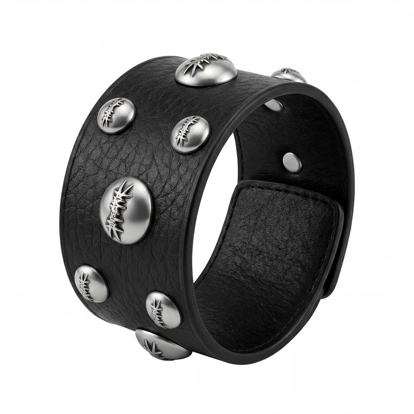 <SSN> DOUBLE LOGO METAL LEATHER STRAP