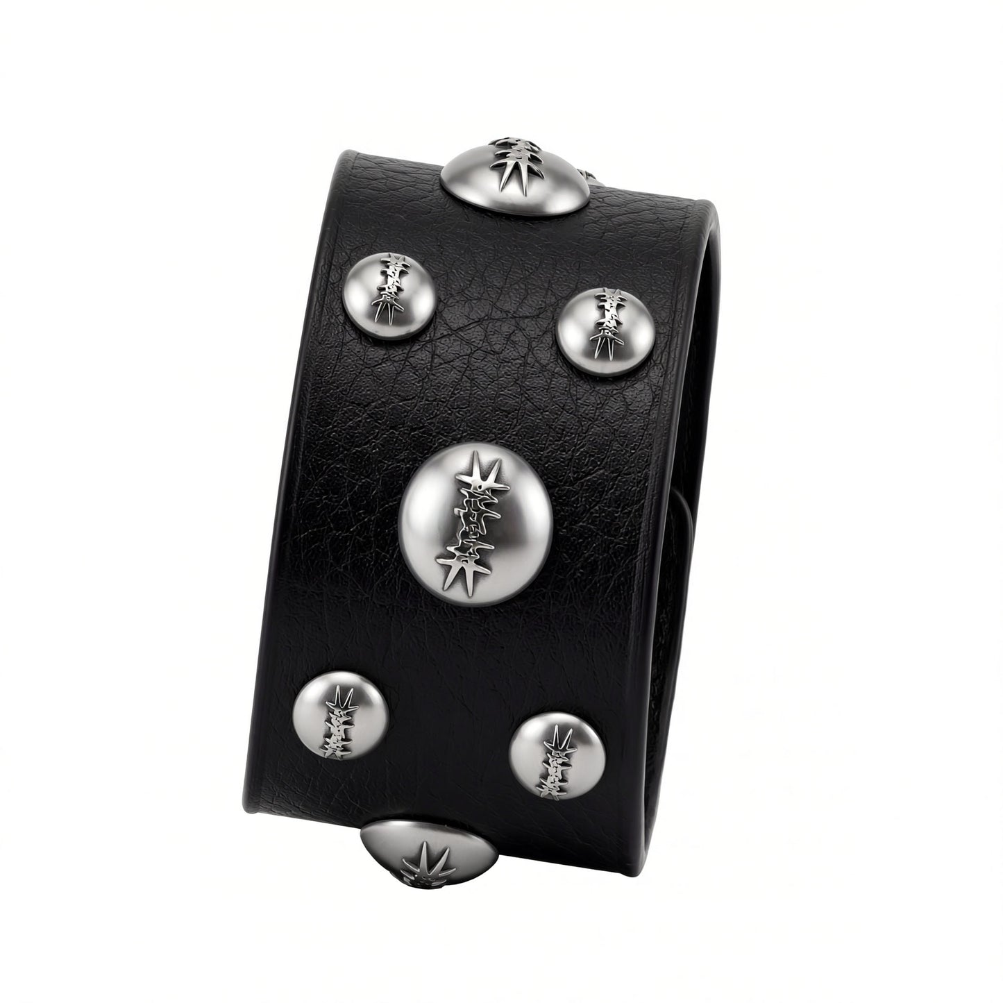 <SSN> DOUBLE LOGO METAL LEATHER STRAP