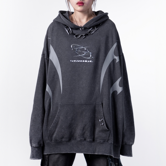 「MERCURY NIGHT HOODIE」- WASHED GREY(SOLD OUT)