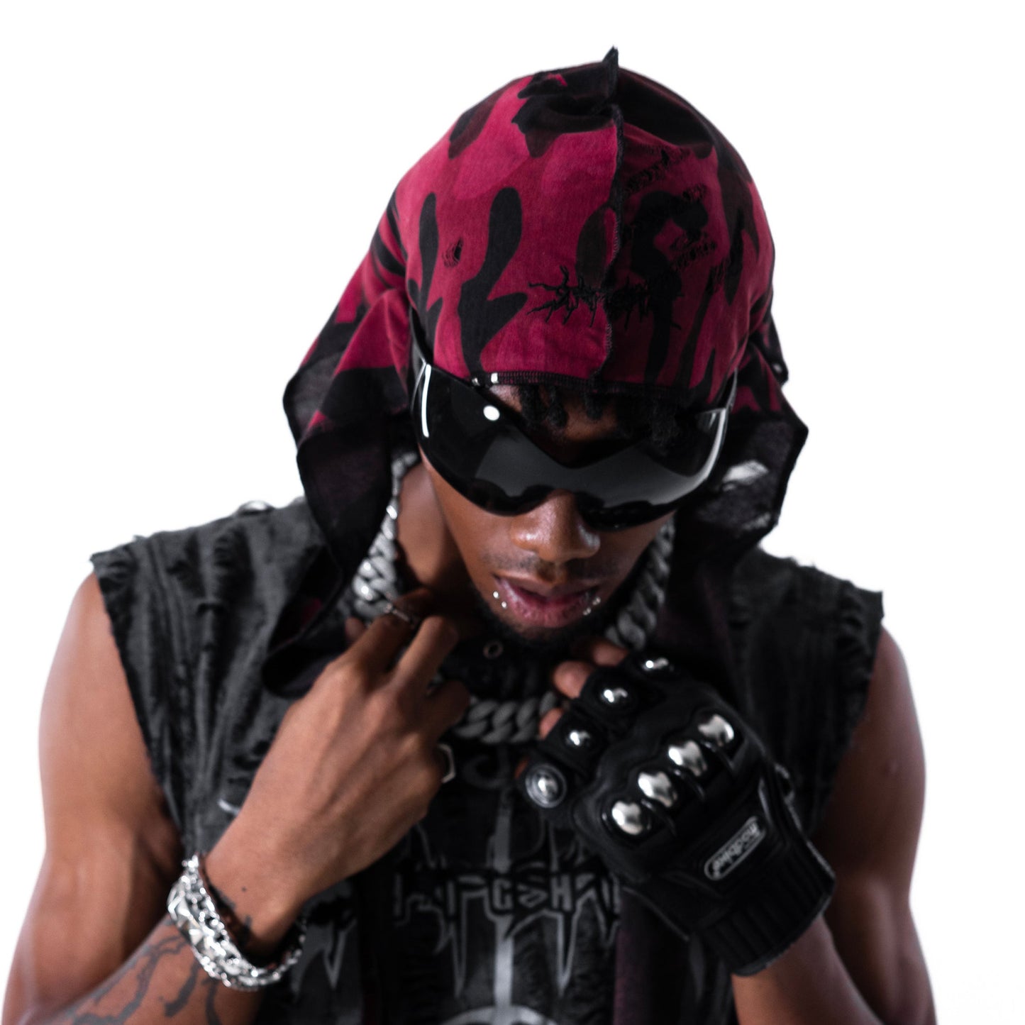 STREET-CAMO 2.0 DURAG - RED (PRE-ORDER)