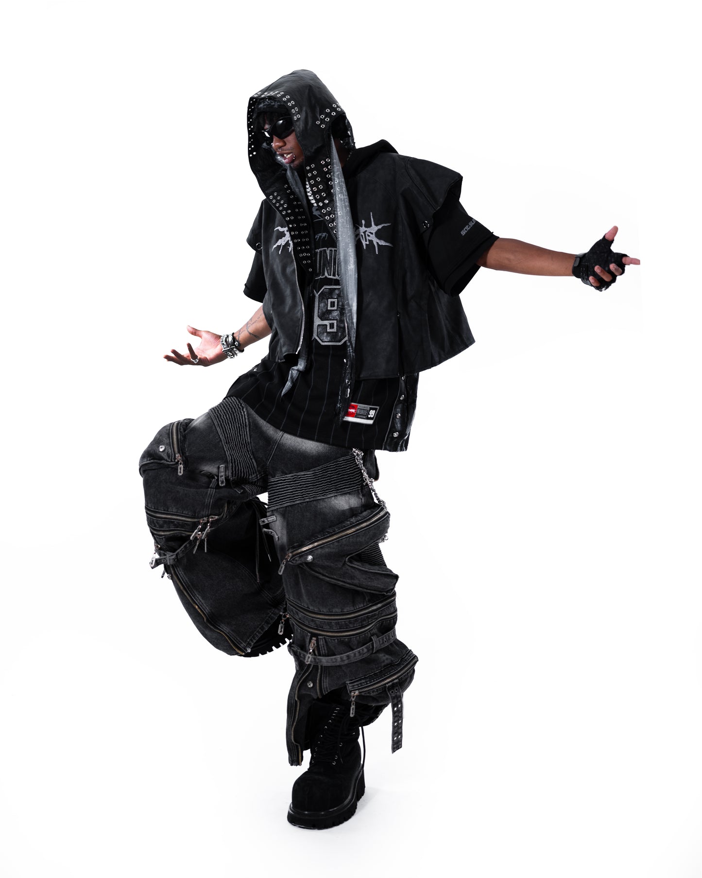 KURO DOUBLE-LAYER BASKETBALL JERSEY - BLACK (PRE-ORDER)