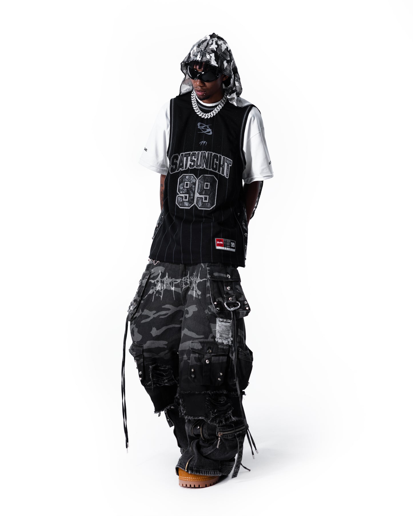 KURO DOUBLE-LAYER BASKETBALL JERSEY - WHITE (PRE-ORDER)