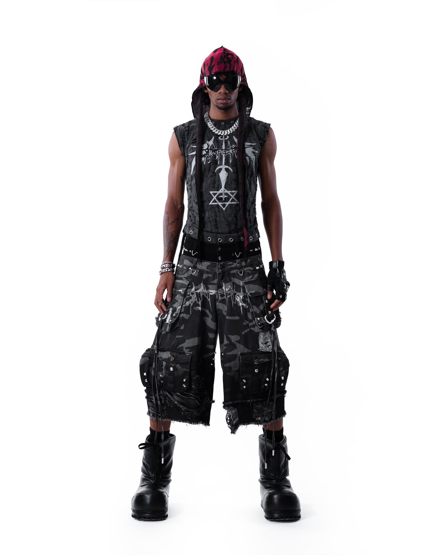 STREET-CAMO 2.0 DURAG - RED (PRE-ORDER)