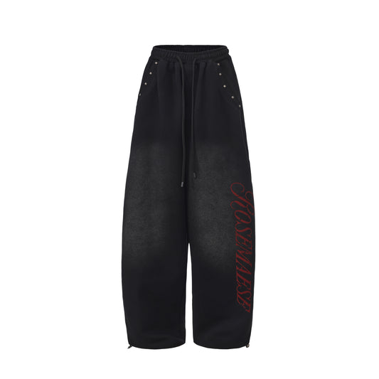 <NIGHT ROSE> SWEAT PANTS - WASHED BLACK