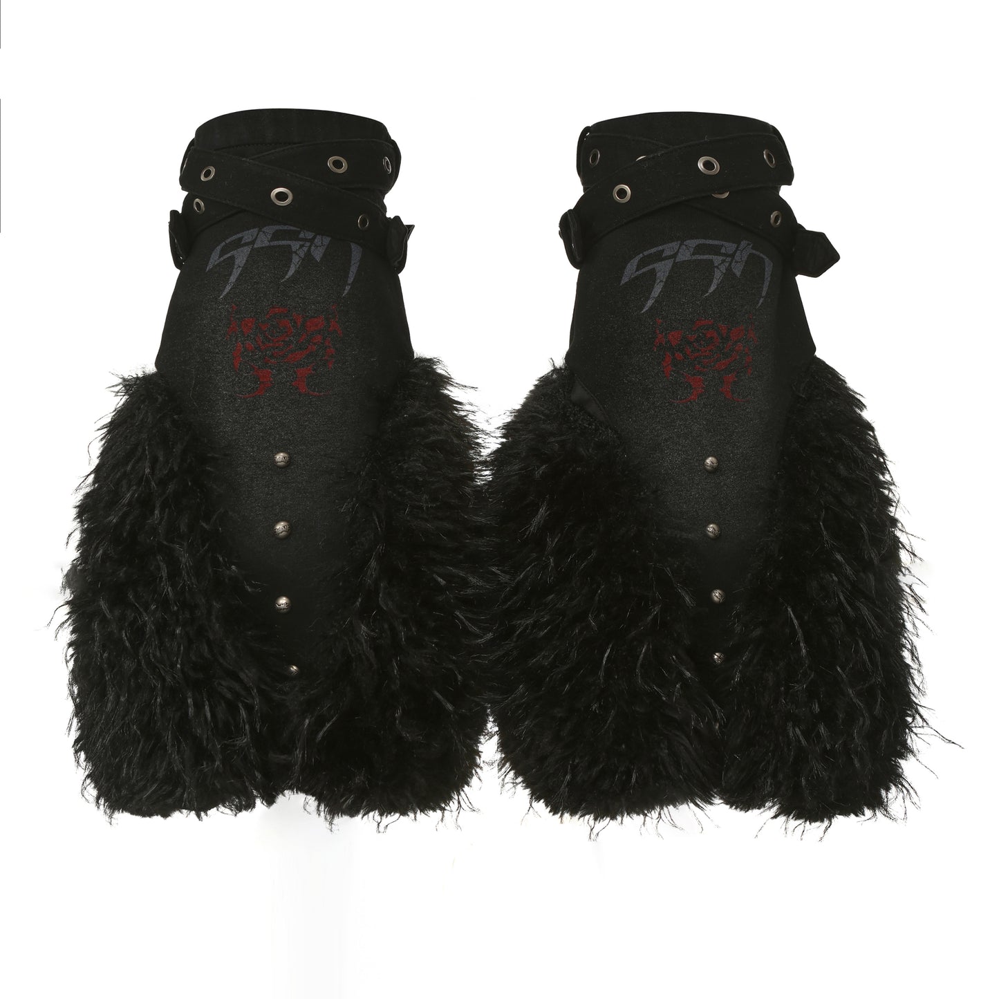 <NIGHT ROSE> LEG WARMERS - WASHED BLACK