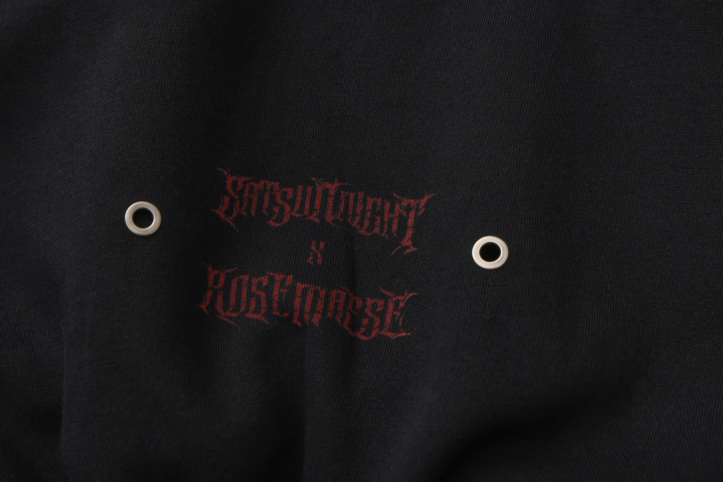 <NIGHT ROSE> HOODIE - WASHED BLACK