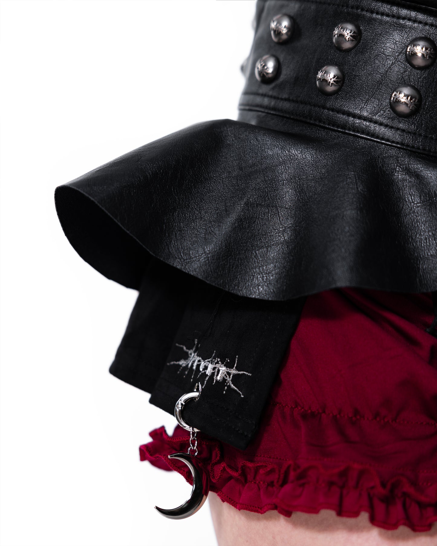KURO FOUR-LAYERS MINI SKIRT & BELT - BLACK (PRE-ORDER)