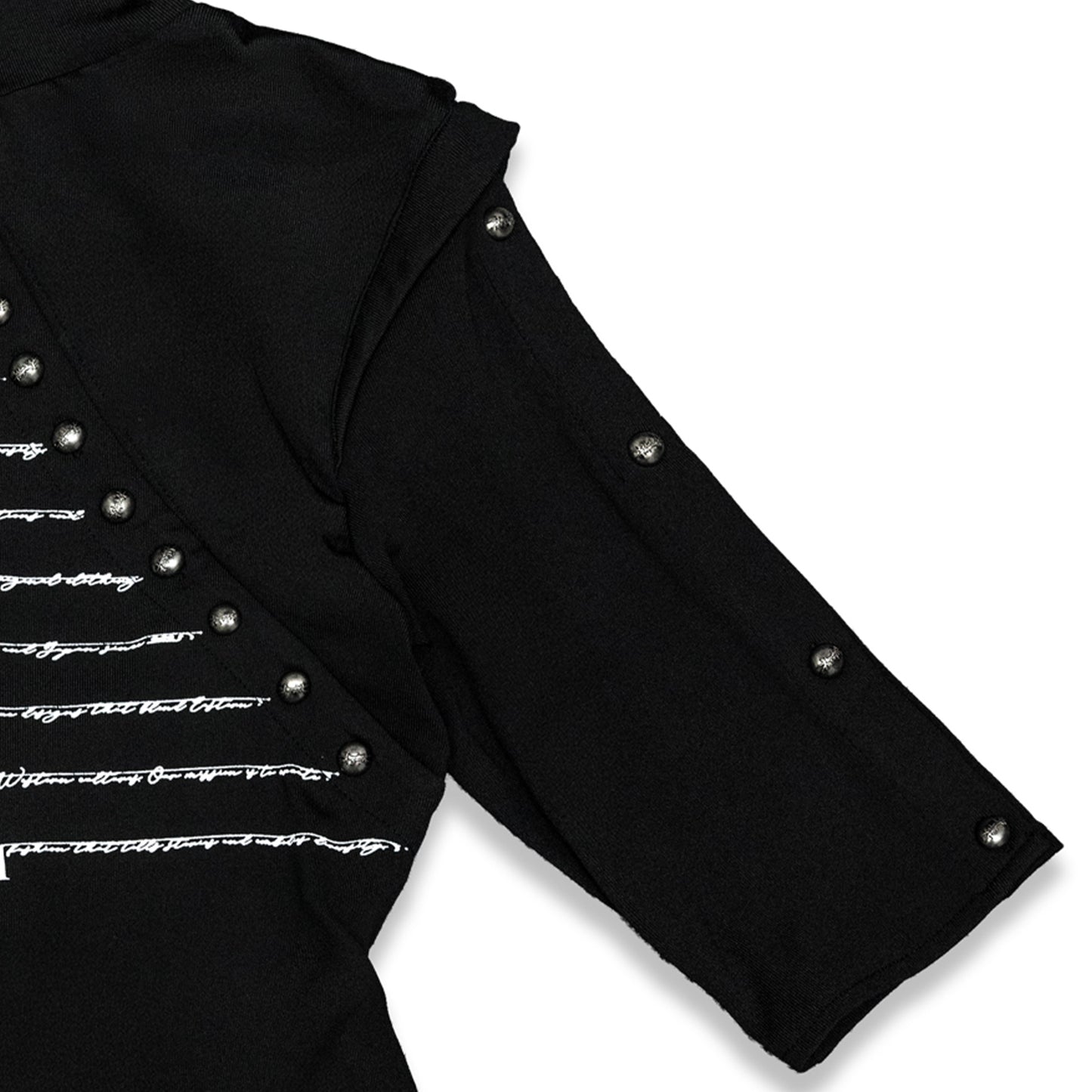 <LOST IN CASTLE> NAPOLEONIC HIGH NECK TOP - BLACK