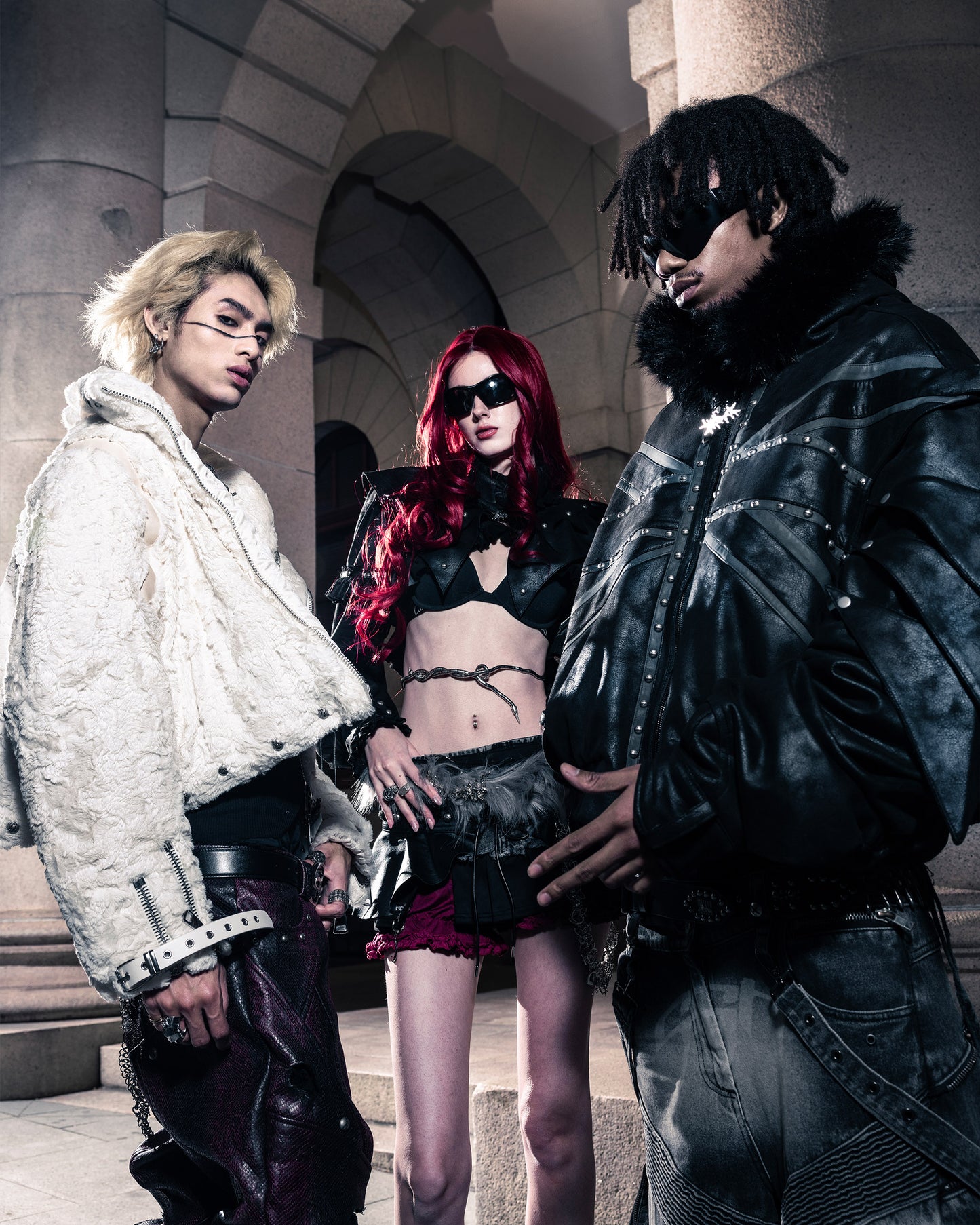 SSN V.05 BRITISH FLAG DESIGN LEATHER JACKET NO. 99 - DOUBLE-SIDED BLACK & DARK RED (PRE-ORDER,LIMITED)