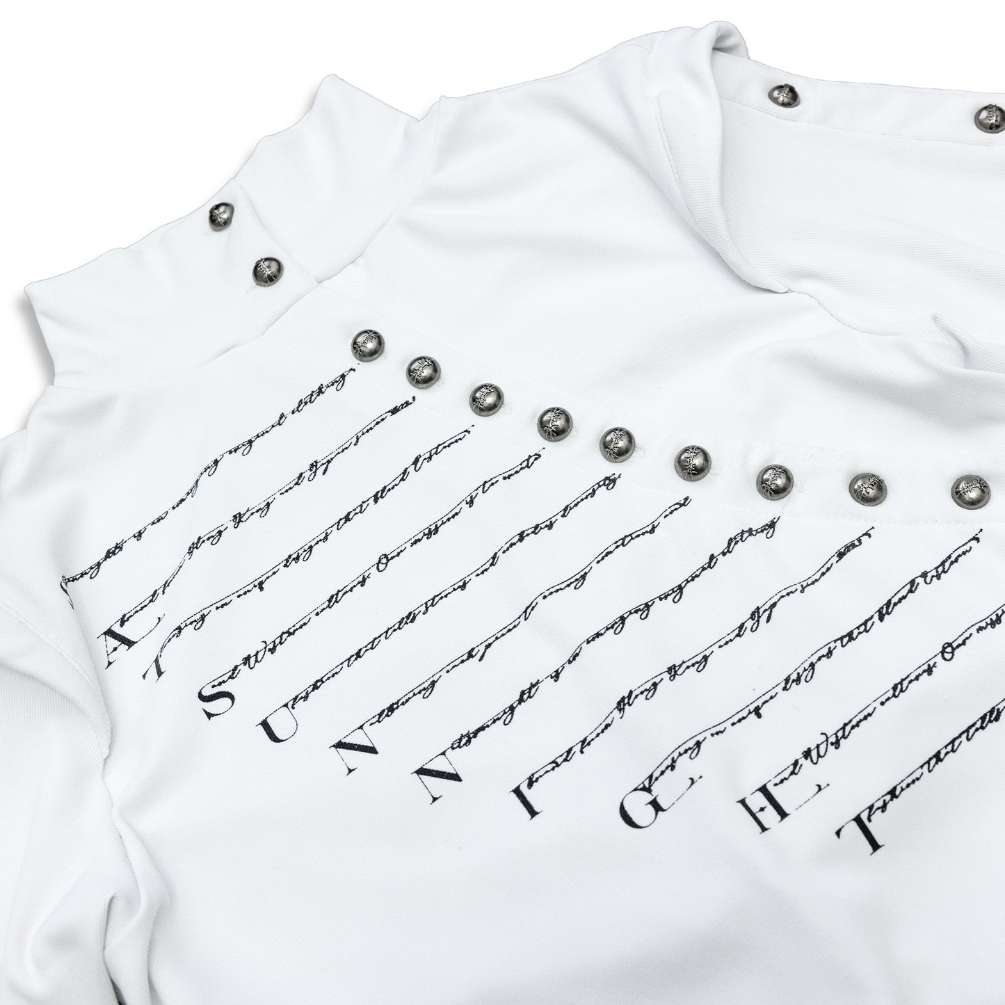 <LOST IN CASTLE> NAPOLEONIC HIGH NECK TOP - WHITE