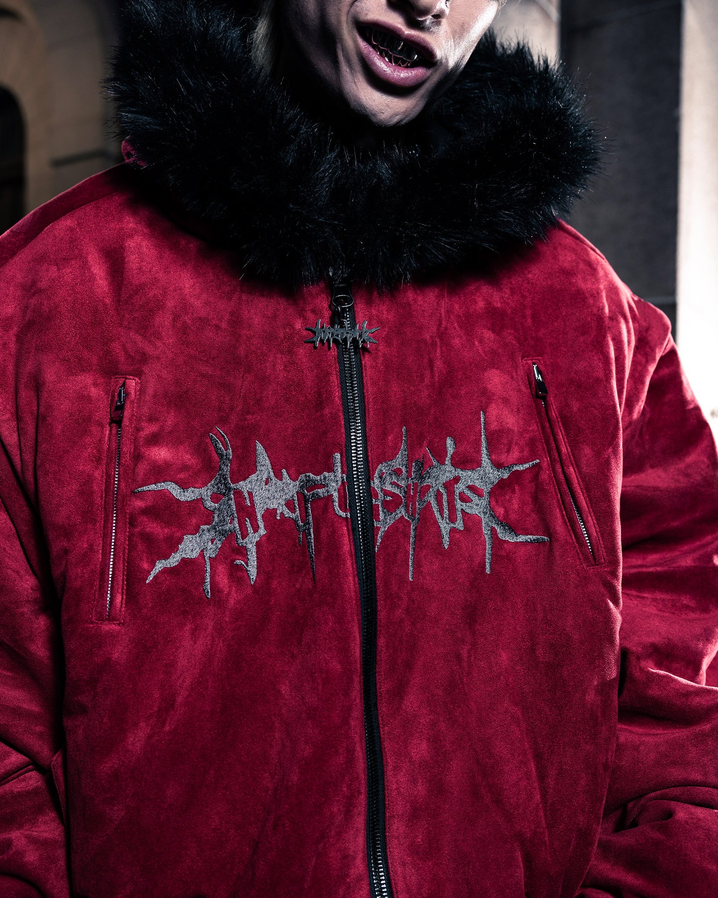 SSN V.05 BRITISH FLAG DESIGN LEATHER JACKET NO. 99 - DOUBLE-SIDED BLACK & DARK RED (PRE-ORDER,LIMITED)