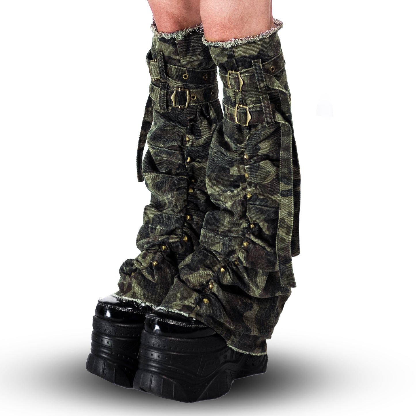 SSN V.02 <STREET-CAMO> WASHED HAND & LEG WARMERS - CAMO GREEN