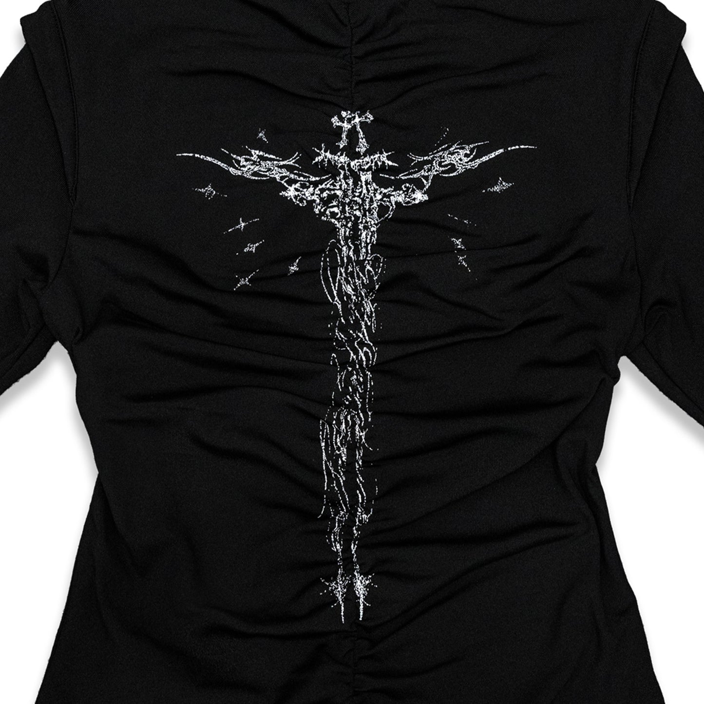<LOST IN CASTLE> NAPOLEONIC HIGH NECK TOP - BLACK