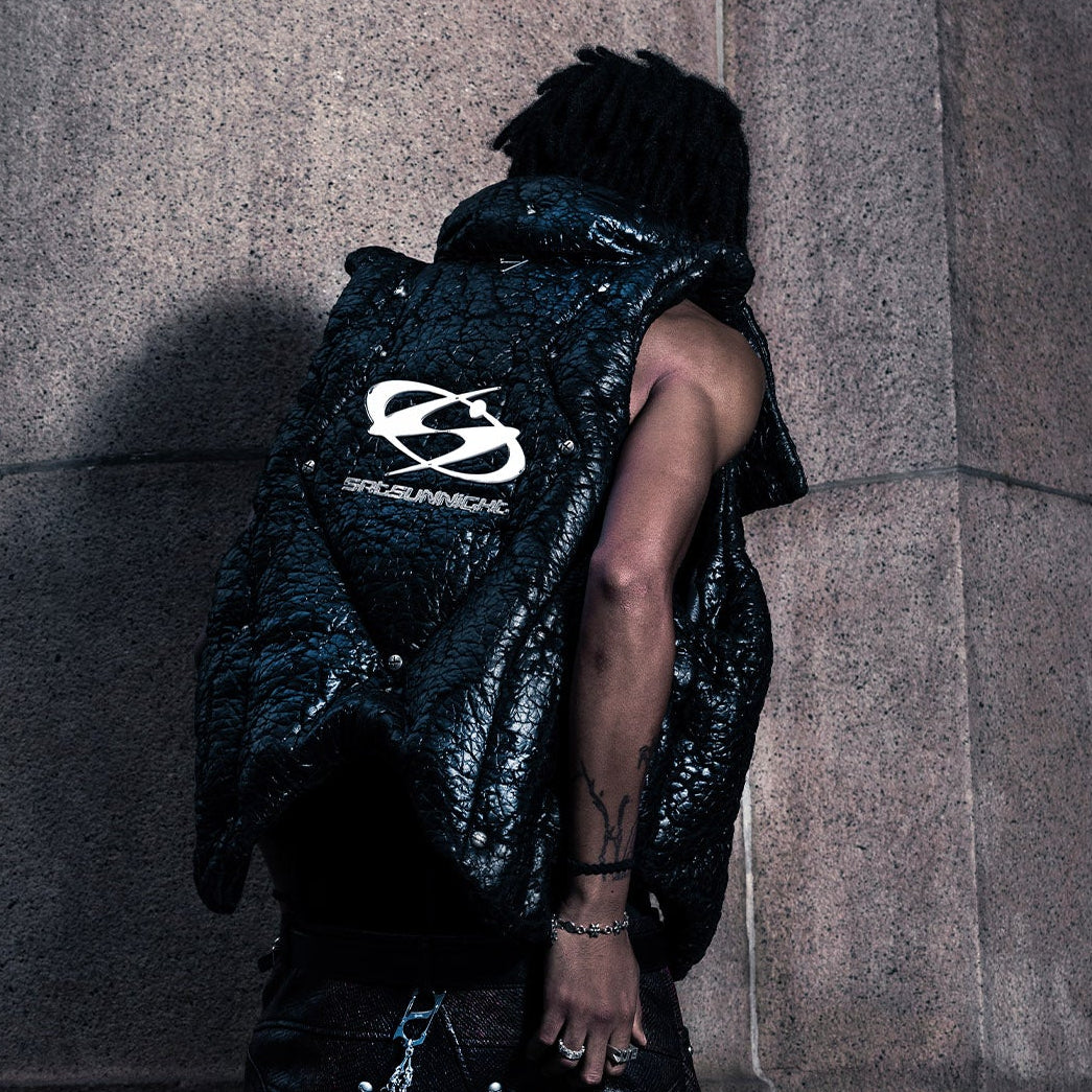 SSN V.05 SPECIAL CRACKED TEXTURE FABRIC VEST JACKET - NOTHING LASTS FOREVER (PRE-ORDER)