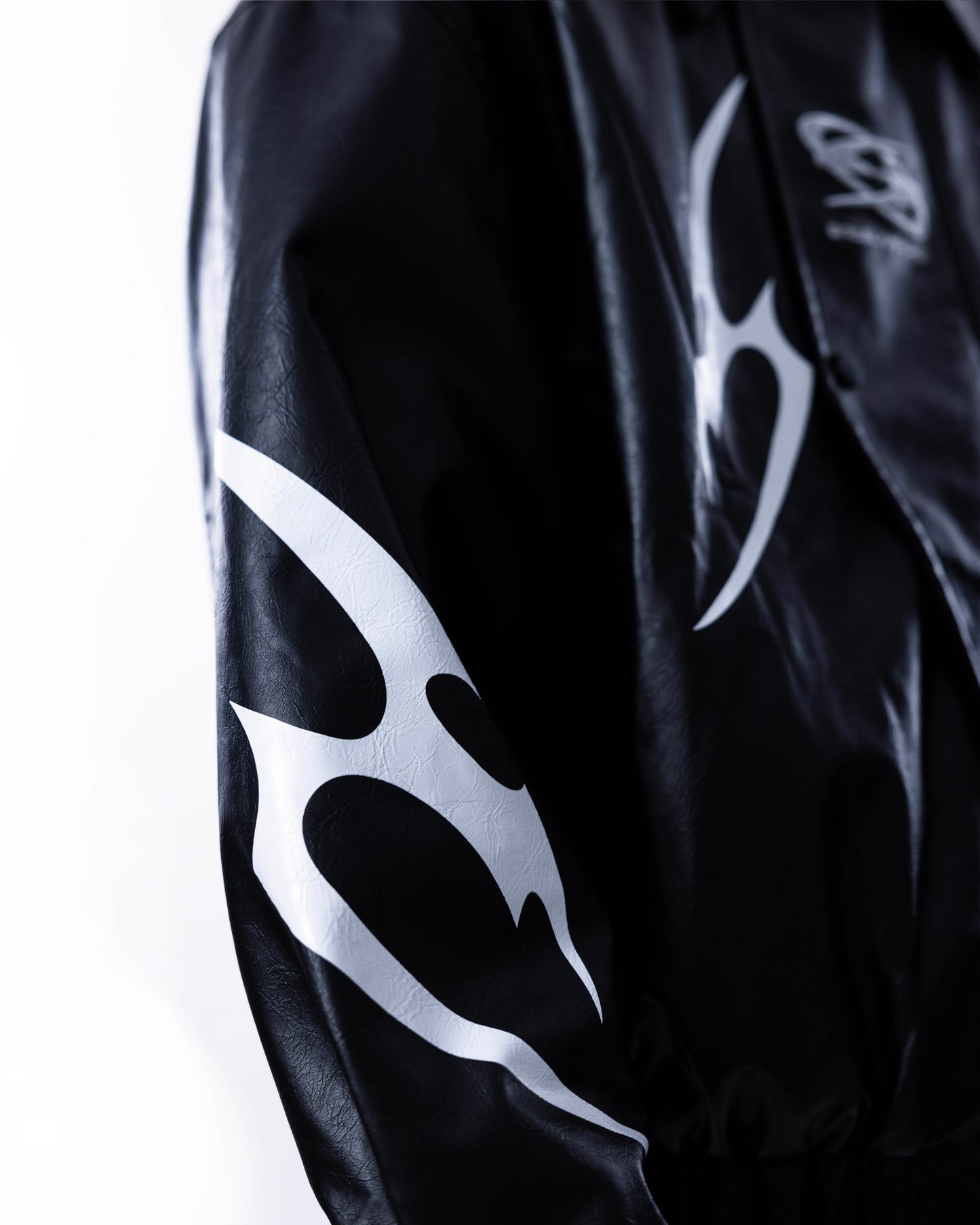 <IT's N0T BLACK & WHITE> LEATHER JACKET - POLLUTED RED