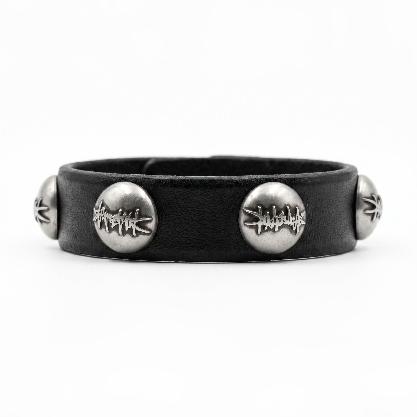 <SSN> LOGO METAL LEATHER STRAP