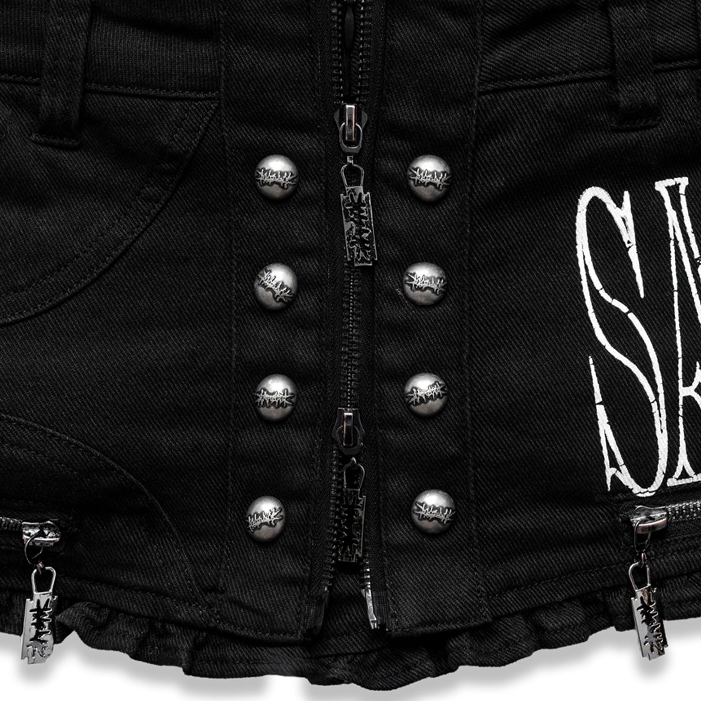 <LOST IN CASTLE> LACE TRIM HOT SHORTS - BLACK