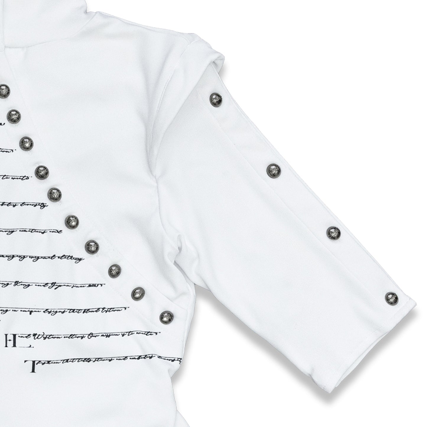 <LOST IN CASTLE> NAPOLEONIC HIGH NECK TOP - WHITE