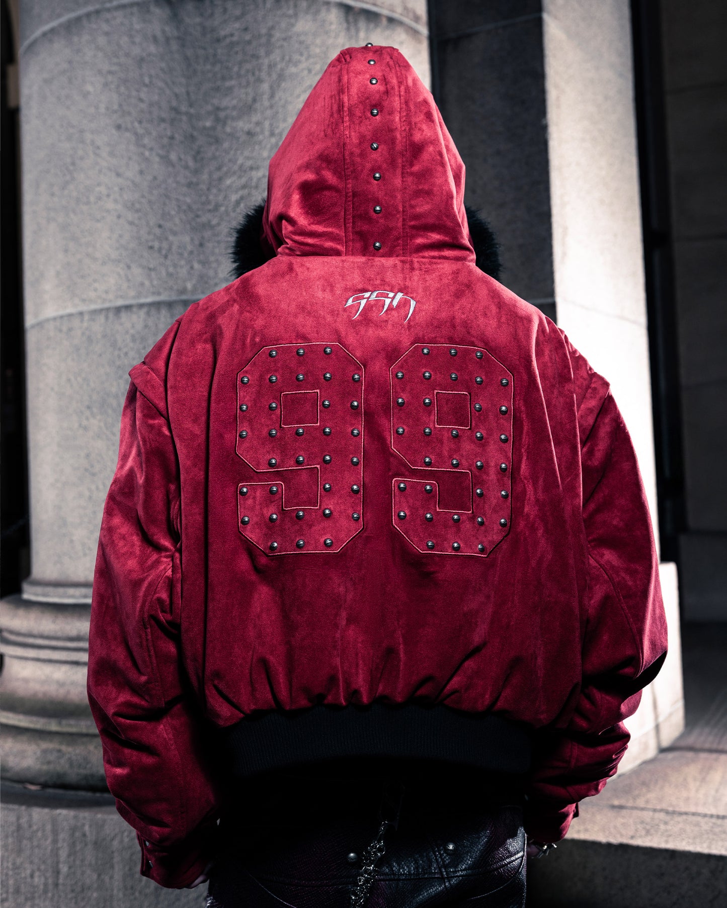 SSN V.05 BRITISH FLAG DESIGN LEATHER JACKET NO. 99 - DOUBLE-SIDED BLACK & DARK RED (PRE-ORDER,LIMITED)