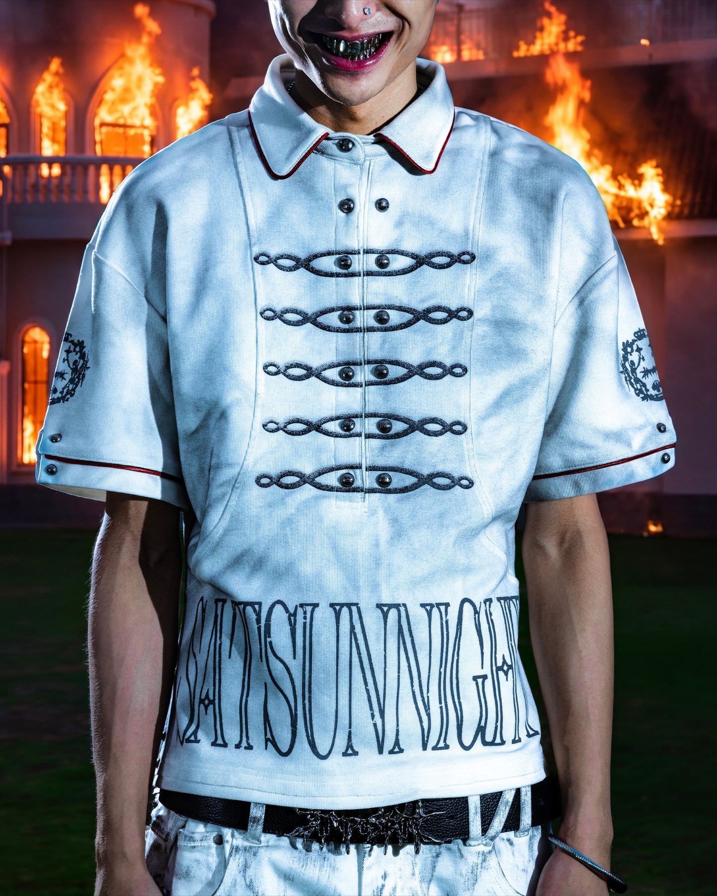 <LOST IN CASTLE> NAPOLEONIC POLO - POLLUTED WHITE